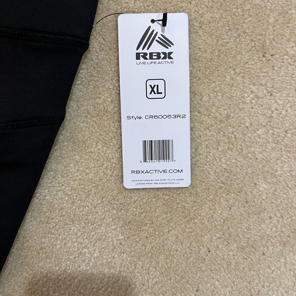RBX Black Fleece Lined Performance Leggings - Picture 2 of 3